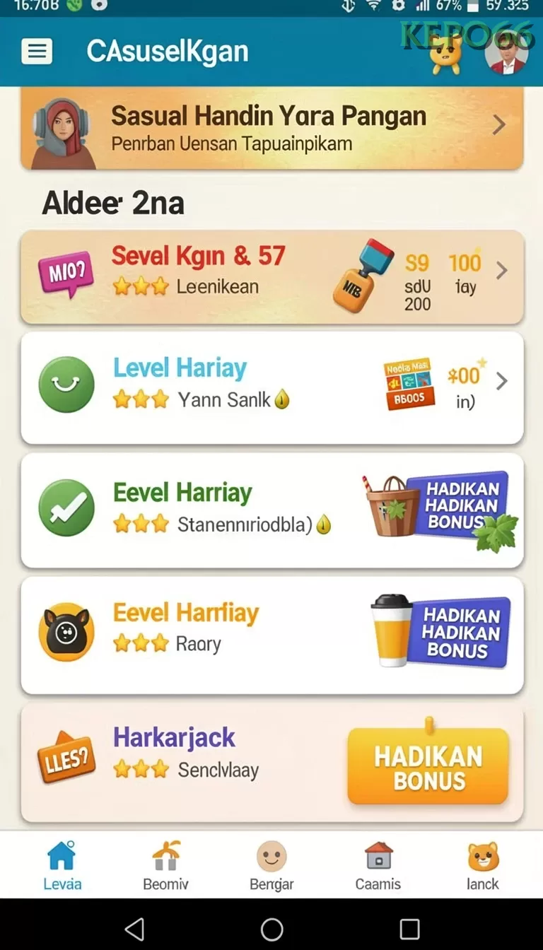 Cuplikan layar CRS99 — menu navigasi